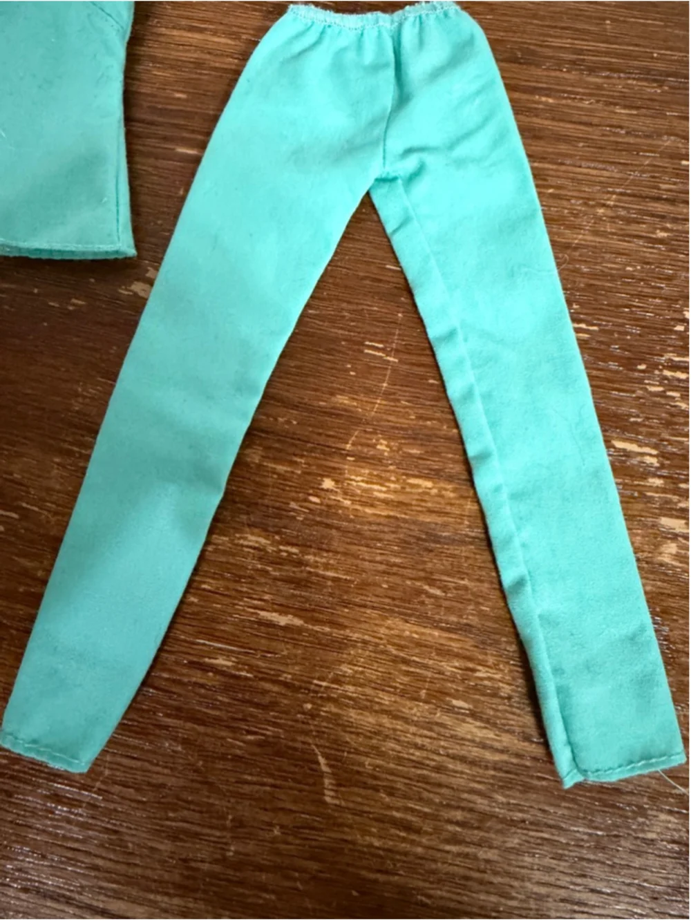 Vintage Barbie Clothes Outfit Green Pants Top Set 11.5” Doll Clothing Retro